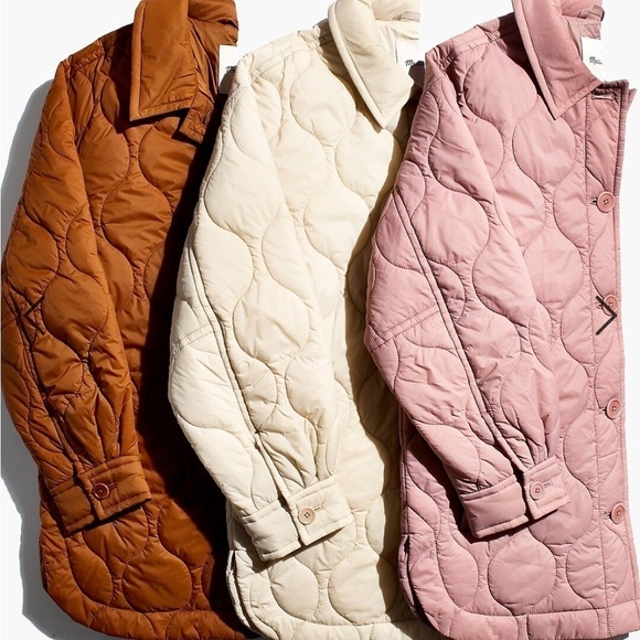 Madewell Airpuff Shirt Jacket in Orange Brown - Picture 13 of 13